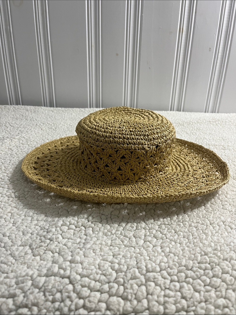 aerie Crochet Wide Brim Sun Hat